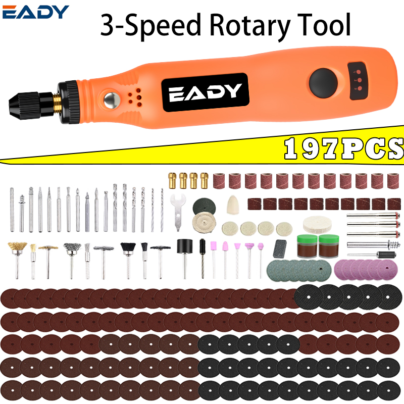 Power Tools Aeg - ชุดเครื่องมือโรตารี่ไร้สายแบบ USB – สว่านไฟฟ้าขนาดเล็กสำหรับขัดโลหะ ทำโมเดล แกะสลักอะคริลิก