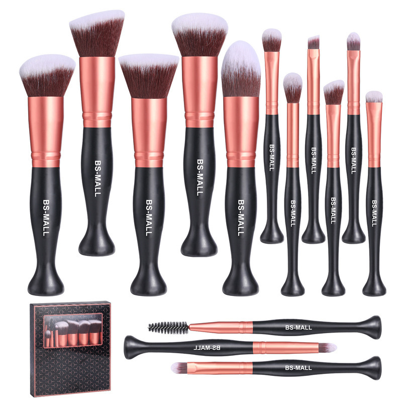 Power Tools Combo Kits - ชุดแปรงแต่งหน้า 14 ชิ้น สำหรับผู้เริ่มต้น คุณภาพสูง ติดทนนาน