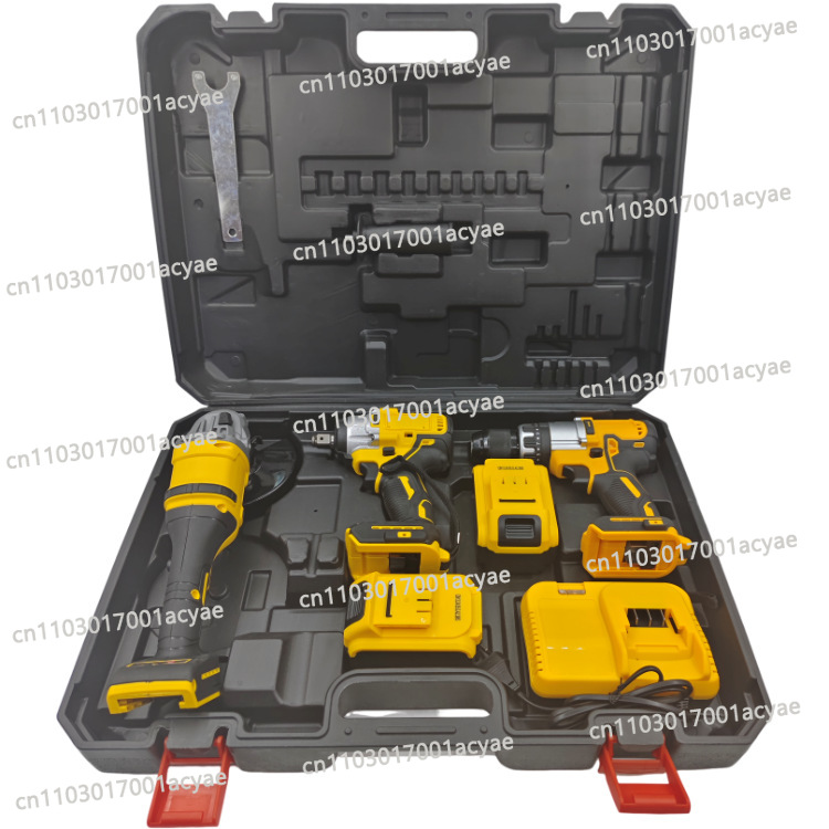 Power Tools Combo Kits - ชุดเครื่องมือไฟฟ้า 3 ชิ้น ประกอบด้วยเครื่องเจียรและสว่านไฟฟ้า พร้อมประแจ บรรจุในกระเป๋า