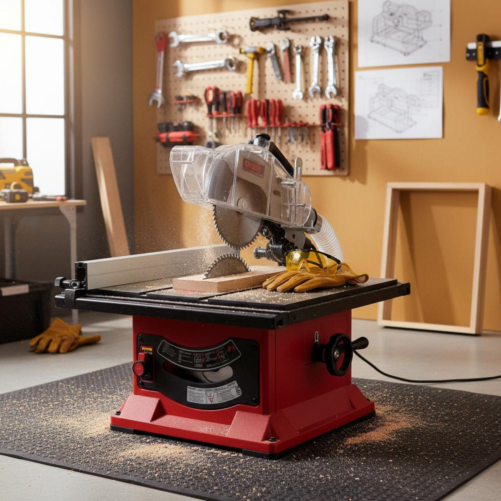 Power Tools Safety - ฝาครอบใบเลื่อยแบบใส ป้องกันฝุ่นละออง ใช้ได้กับเครื่องดูดฝุ่น อุปกรณ์เสริมเพื่อความปลอดภัยในการใช้งานเครื่องมือไฟฟ้า ติดตั้งง่าย