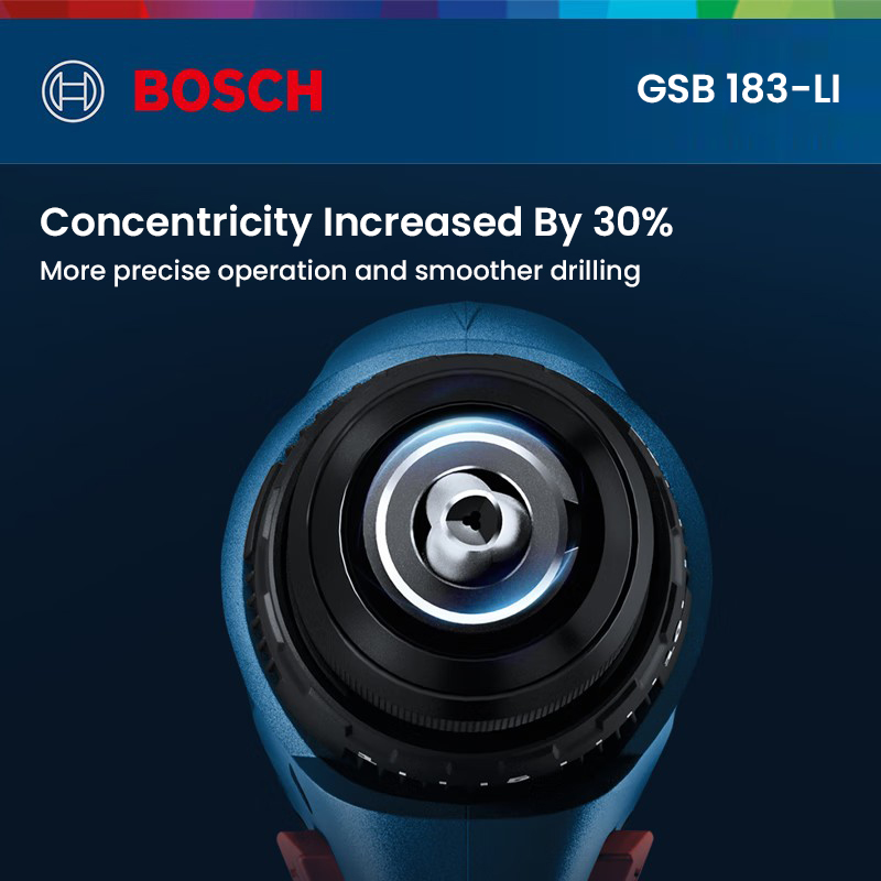 Power Tools Impact - บ๊อช GSB 183-LI สว่านไฟฟ้าไร้สายแบบไร้แปรงถ่าน พร้อมฟังก์ชันไขควงและสว่านกระแทก แรงบิดสูง