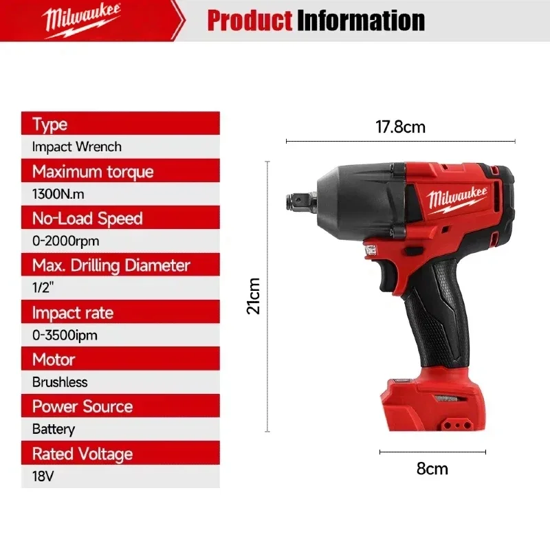 ชุดเครื่องมือไฟฟ้าไร้สาย Milwa - Power Tools Impact บทวิจารณ์และราคา